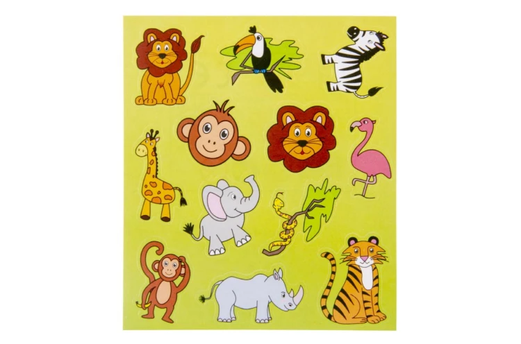 Zestaw naklejek 12 sztuk - Wild animals