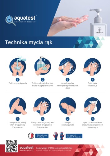 Technika mycia rąk AQUATEST