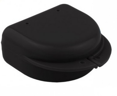 Pudełko ortodontyczne 1szt. Czarne Classic Midi