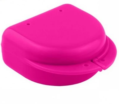 Pudełko ortodontyczne 1szt. Różowe neon Classic Midi