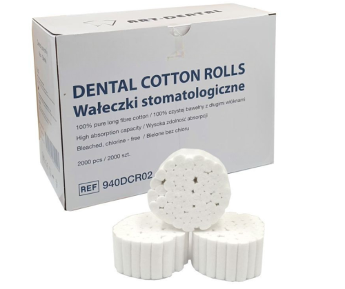 Wałeczki bawelniane nr.2 2000 szt MEGA BOX