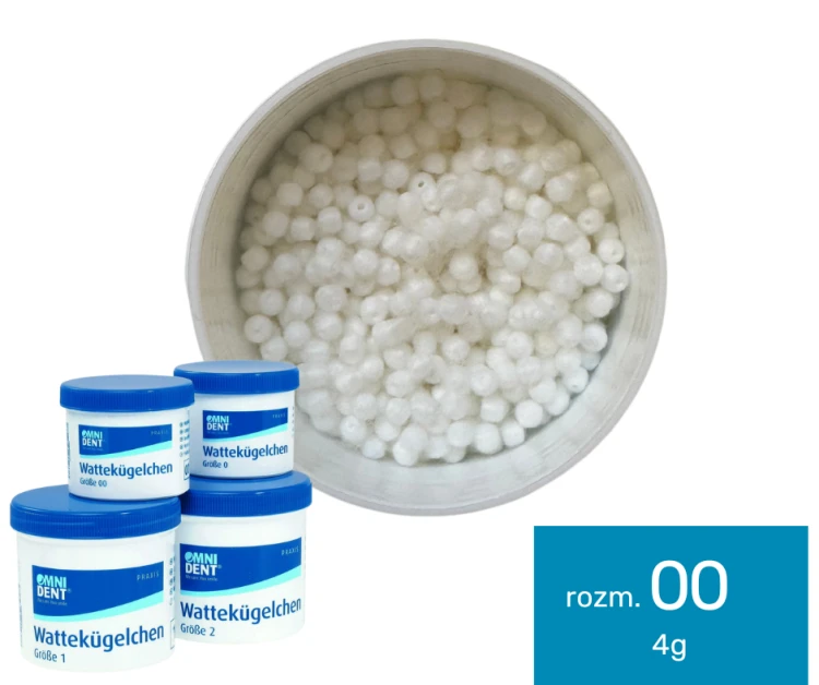 Kulki z waty Omnident nr 00/4mm/4g