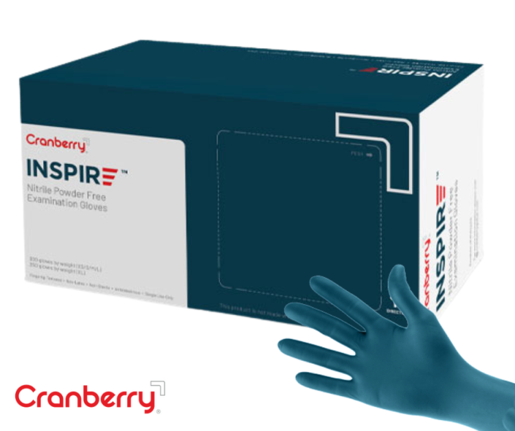 Rękawice nitryl XS 300 szt | Cranberry