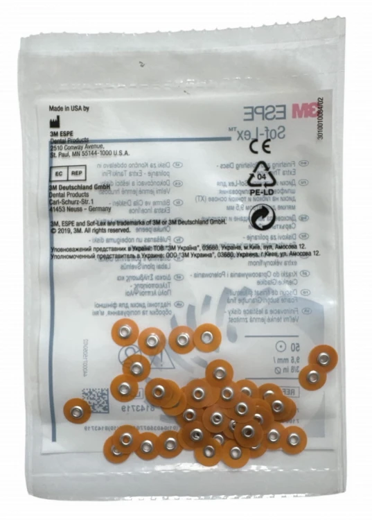 Opakowanie 50 sztuk krążków SOF-LEX do efektywnego polerowania materiałów stomatologicznych”