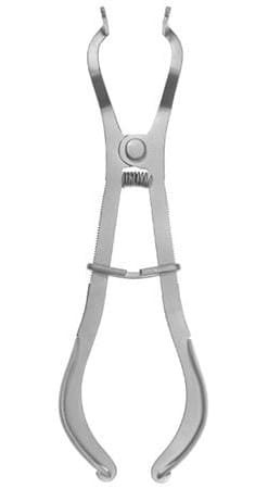 Kleszcze Ivory do klamer koferdamu – stal nierdzewna, długość 18 cm, narzędzie stomatologiczne do zakładania klamer .