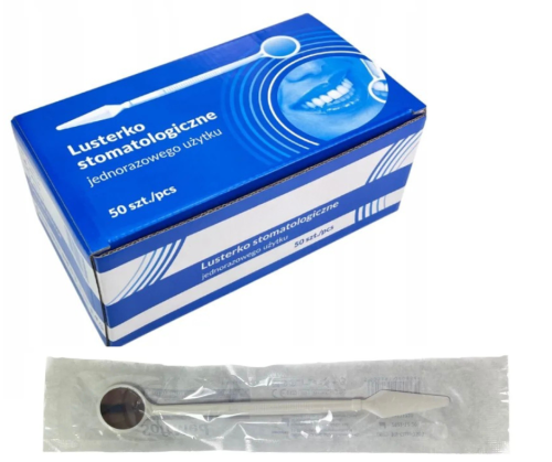 Lusterko stomatologiczne SoftMed – jednorazowe, sterylne, z ergonomicznym uchwytem