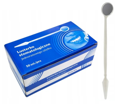 Lusterko stomatologiczne SoftMed – jednorazowe, sterylne, z ergonomicznym uchwytem