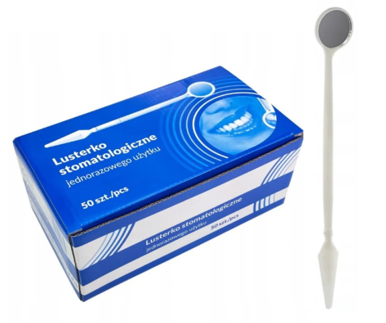 Lusterko stomatologiczne SoftMed – jednorazowe, sterylne, z ergonomicznym uchwytem