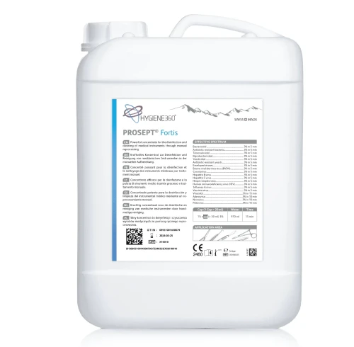 Butelka koncentratu PROSEPT Fortis – środek do dezynfekcji narzędzi medycznych i stomatologicznych