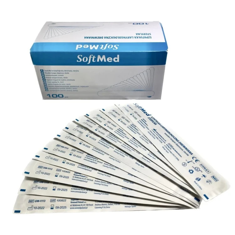 Sterylne Szpatułki Drewniane 100x | SOFTMED