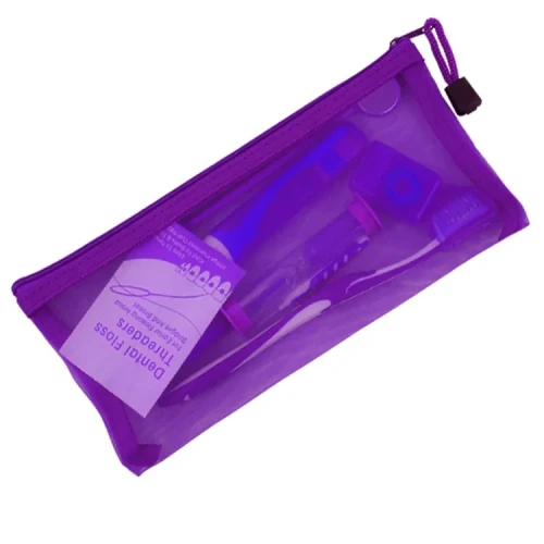 Zestaw ortodontyczny w etui siatkowym | Fiolet