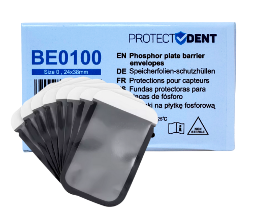 Osłonki na płytkę fosforową No.0 100szt 2,4x3,8cm BE0100