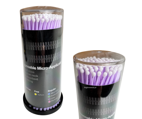 Aplikatory Micro 100 szt. REGULAR (2mm) Fiolet AKZENTA