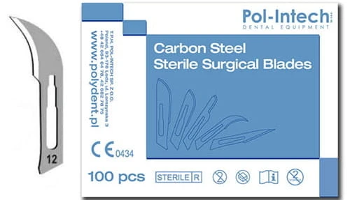 Ostrza do skalpela nr 12 (op.100szt.) | POLYDENT