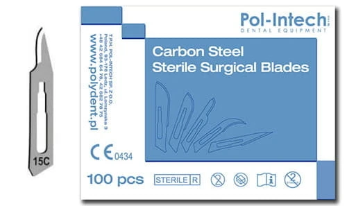 Ostrza do skalpela nr 15C (op.100szt.) | POLYDENT