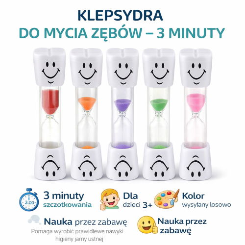 Klepsydra do odmierzania czasu mycia zębów 1 szt