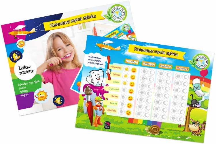 Kalendarz mycia zębów dla dzieci