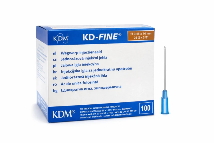 Igły jednorazowe KD-FINE 0,45 x 16 mm