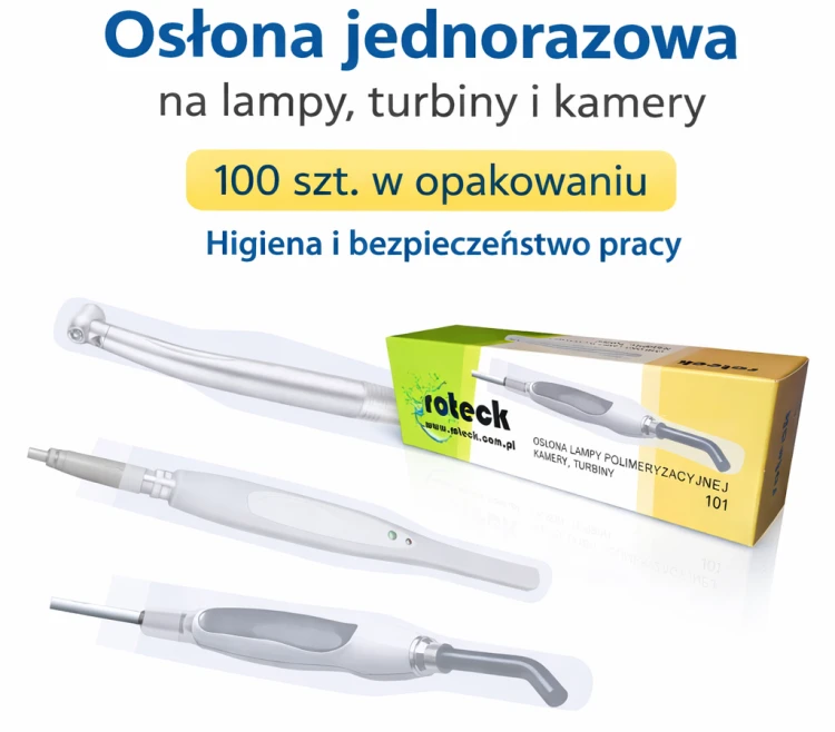 Osłona jednorazowa na lampy, turbiny i kamery 100 szt. w opakowaniu Higiena i bezpieczeństwo pracy
