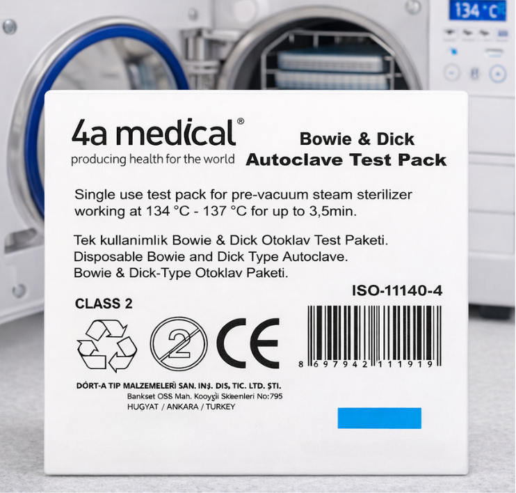 Testy Bowie Dick Testy do kontroli sterylizacji 4a Medical