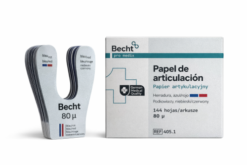 KALKA PODKOWA 80mic niebiesko-czerwona 72 szt. BECHT