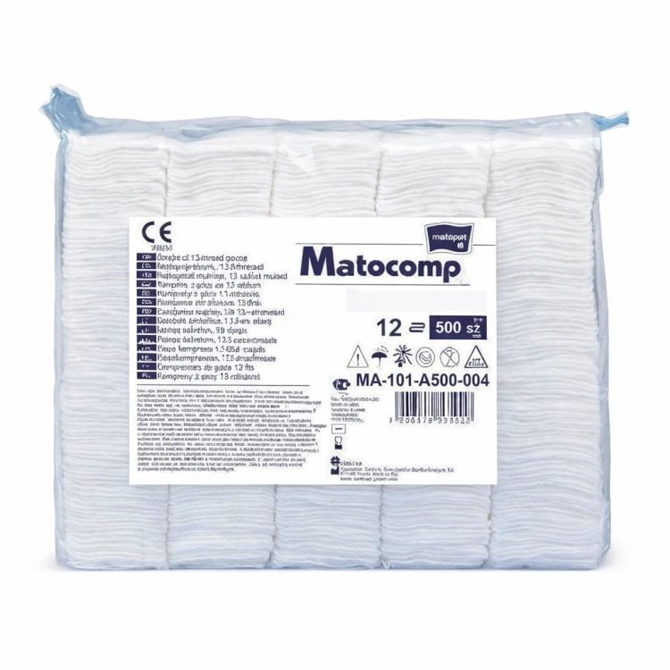 Kompresy 5cm x 5cm 500 szt. 17N/8W Niejałowe Matocomp