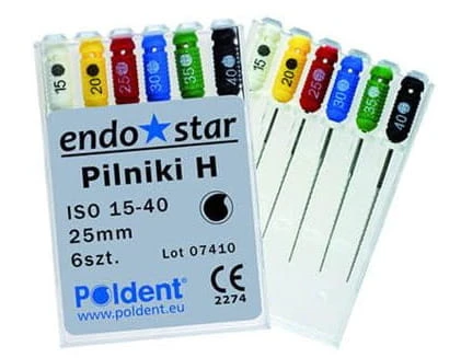 Pilniki H-Files długość 25mm | ENDOSTAR