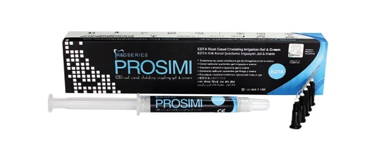 PROSIMI EDTA Żel 17% to preparat stosowany w endodoncji do udrożniania i opracowania kanałów korzeniowych