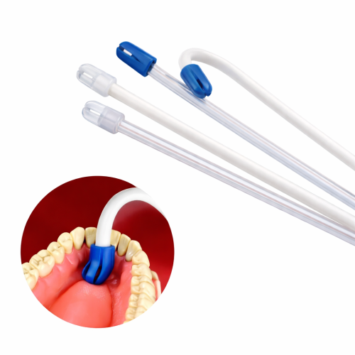 Końcówki do ślinociągu transparentne z miękką końcówką