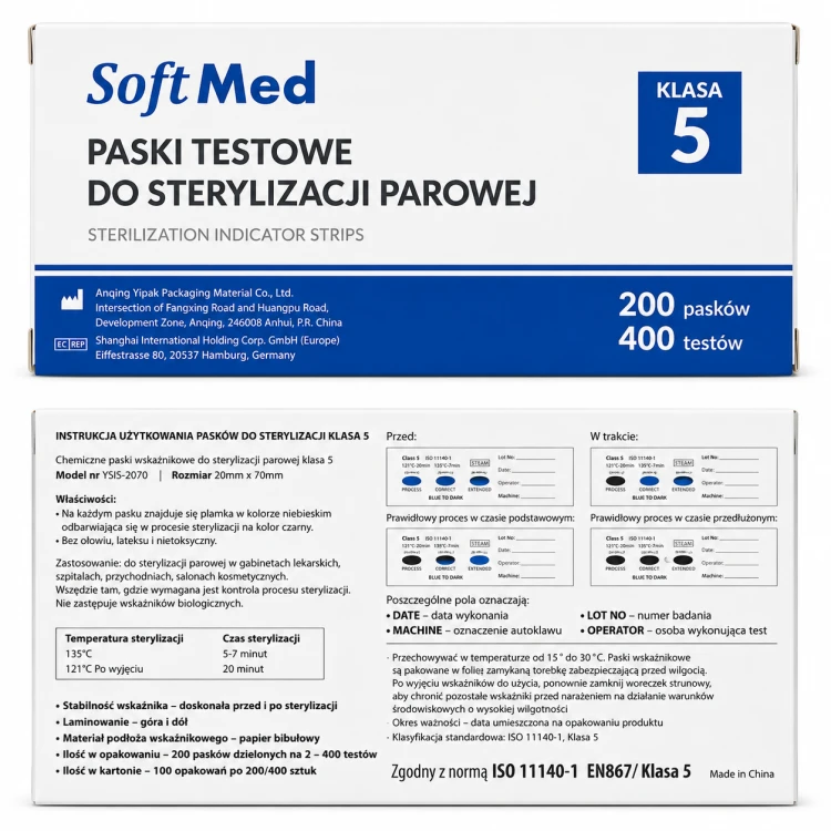 Paski do Sterylizacji Kl. 5 2x200 szt. SoftMed
