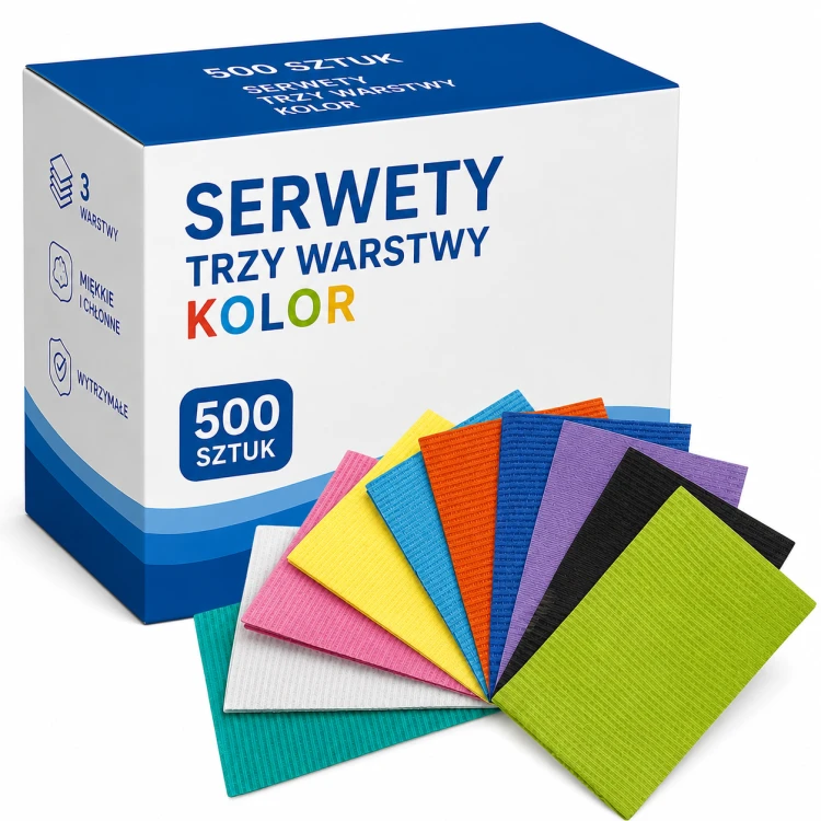 Serwety stomatologiczne składane 500 szt. 3W