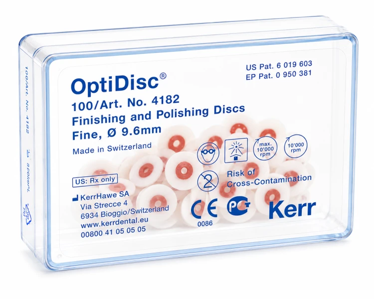 Hawe krążki 4182 Optidisc 100 szt fine 9,6mm pomarańczowe