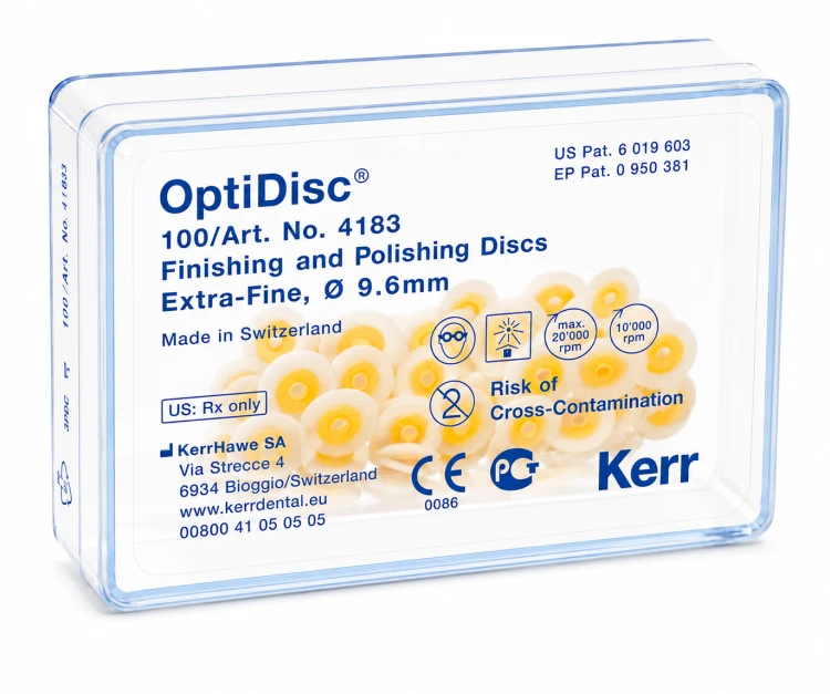 Hawe krążki 4183 Optidisc 100 szt extra-fine 9,6mm żólte