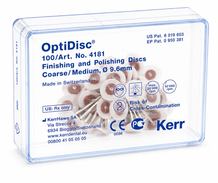 Hawe krążki 4186 Optidisc 100 szt extra-fine 12,6mm żółte
