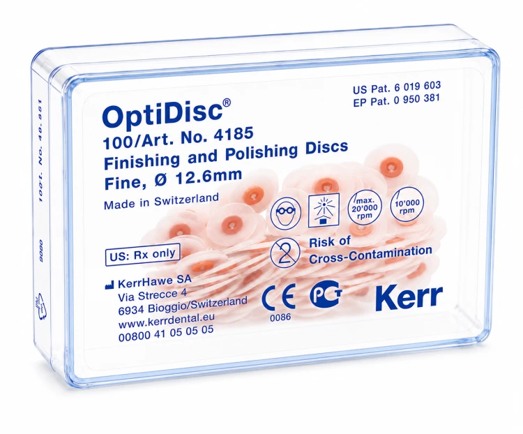 Hawe krążki 4185 Optidisc 100 szt fine 12,6mm pomarańczowe
