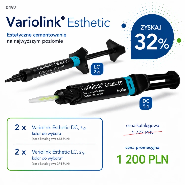 2 x Variolink Esthetic DC 5 g + 2 x Variolink Esthetic LC 2 g Gratis