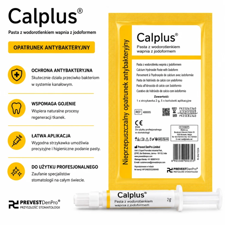 Calplus 2g- wodorotlenek wapnia z jodoformem