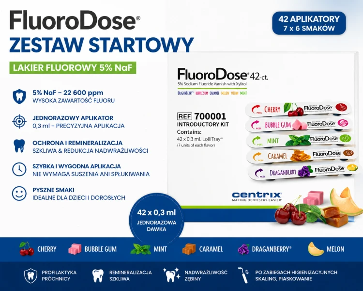 Centrix FluoroDose Zestaw starowy 42sztuki