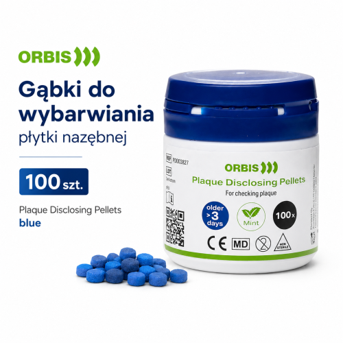 Gąbki do wybarwiania płytki nazębnej 100szt.