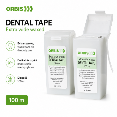 ORBIS Nić dentystyczna, taśma woskowana - 100m