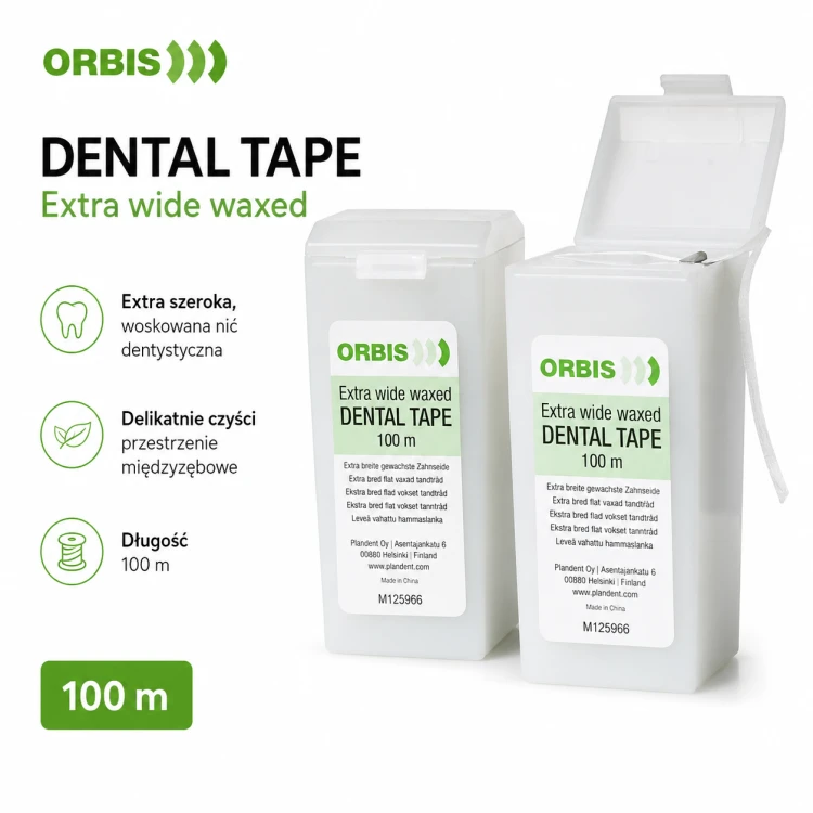 ORBIS Nić dentystyczna, taśma woskowana - 100m
