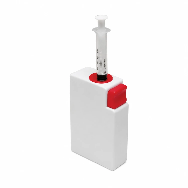 Pudełko na zużyte igły (białe, prostokątne) 0.3L