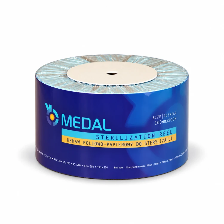 Rękawy foliowo - papierowy 10cm x 200m MEDAL