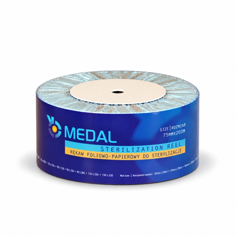 Rękawy foliowo - papierowy 7,5cm x 200m MEDAL