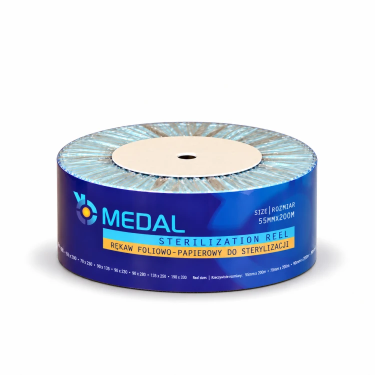 Rękawy foliowo - papierowy 5,5cm x 200m MEDAL