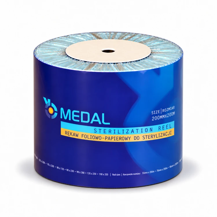Rękawy foliowo - papierowy 20cm x 200m MEDAL