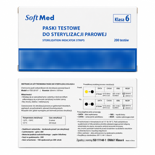 Paski do Sterylizacji Kl. 6 – 200 szt. | SoftMed