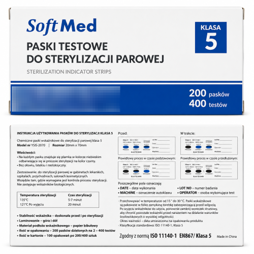Paski do Sterylizacji Kl. 5 2x200 szt. SoftMed