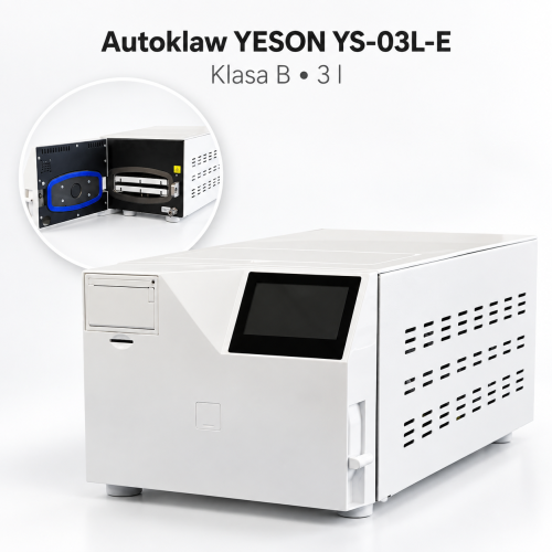 Autoklaw YESON YS-03L-E 3 l, klasa B – z drukarką i ekranem dotykowym