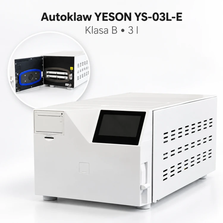 Autoklaw YESON YS-03L-E 3 l, klasa B – z drukarką i ekranem dotykowym